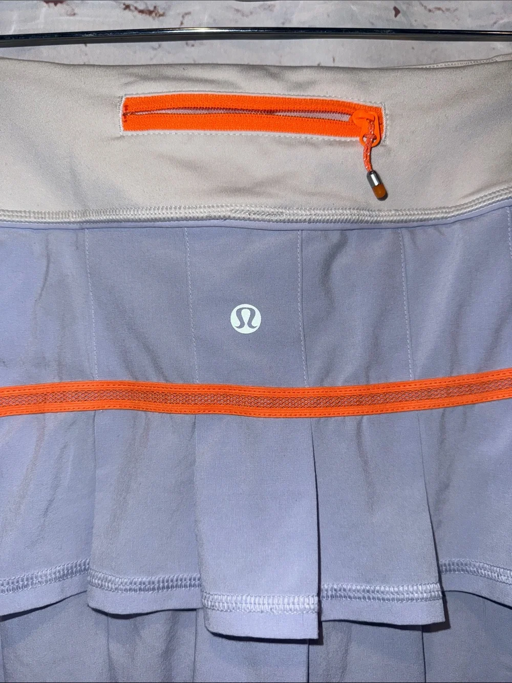 Lululemon Women’s Athletic Skort Light Lavender White Waistband pace setter